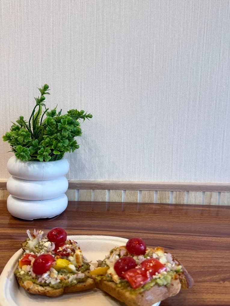 Exotic Veg Open Toast